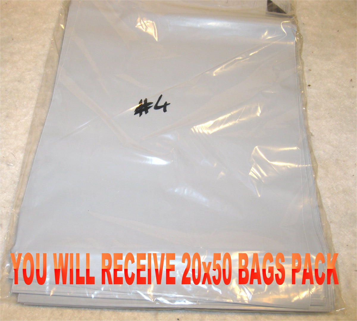 10x13 White Poly 2mil Plastic Self Seal Mailer Bag #4, Water Resistant - E&E Trading