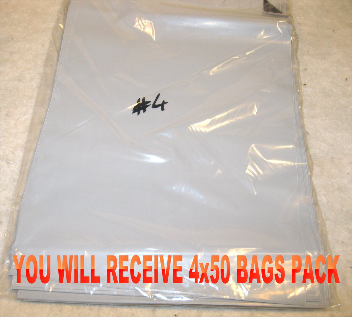 10x13 White Poly 2mil Plastic Self Seal Mailer Bag #4, Water Resistant - E&E Trading