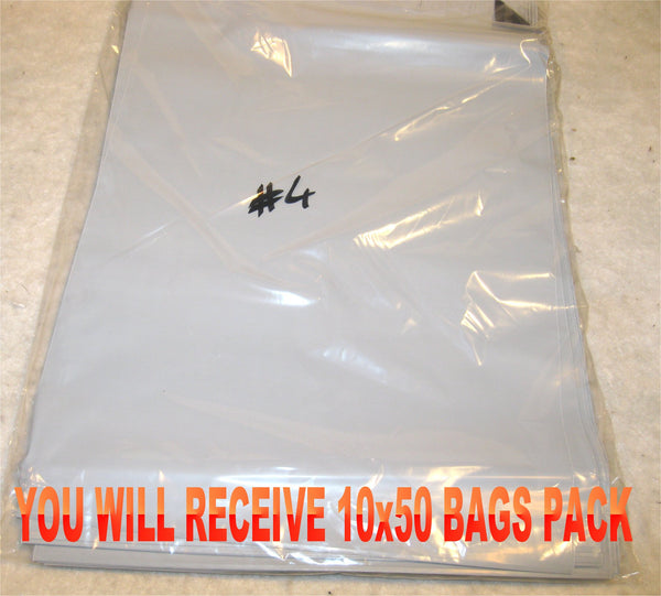 10x13 White Poly 2mil Plastic Self Seal Mailer Bag #4, Water Resistant - E&E Trading