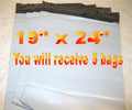 19x24 White Poly 2mil Plastic Self Seal Mailer Bag #7, Water Resistant - E&E Trading