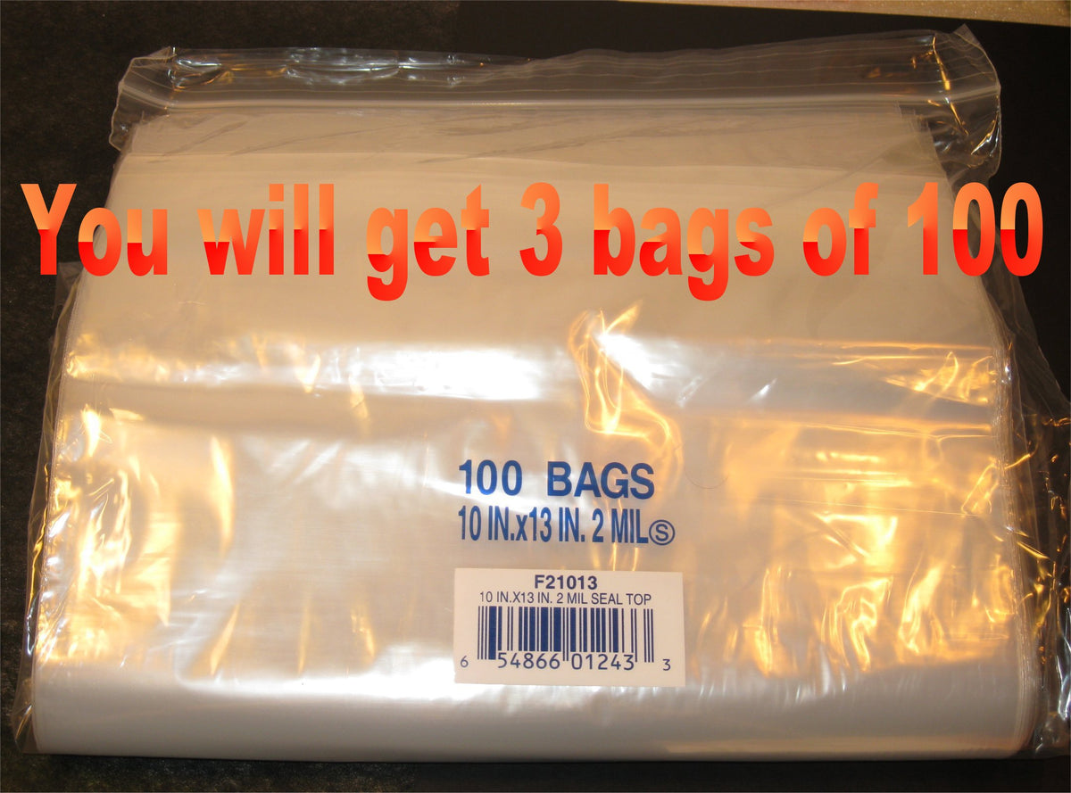 10"X13" 2 Mil Poly Clear Reclosable Ziploc Bags - E&E Trading