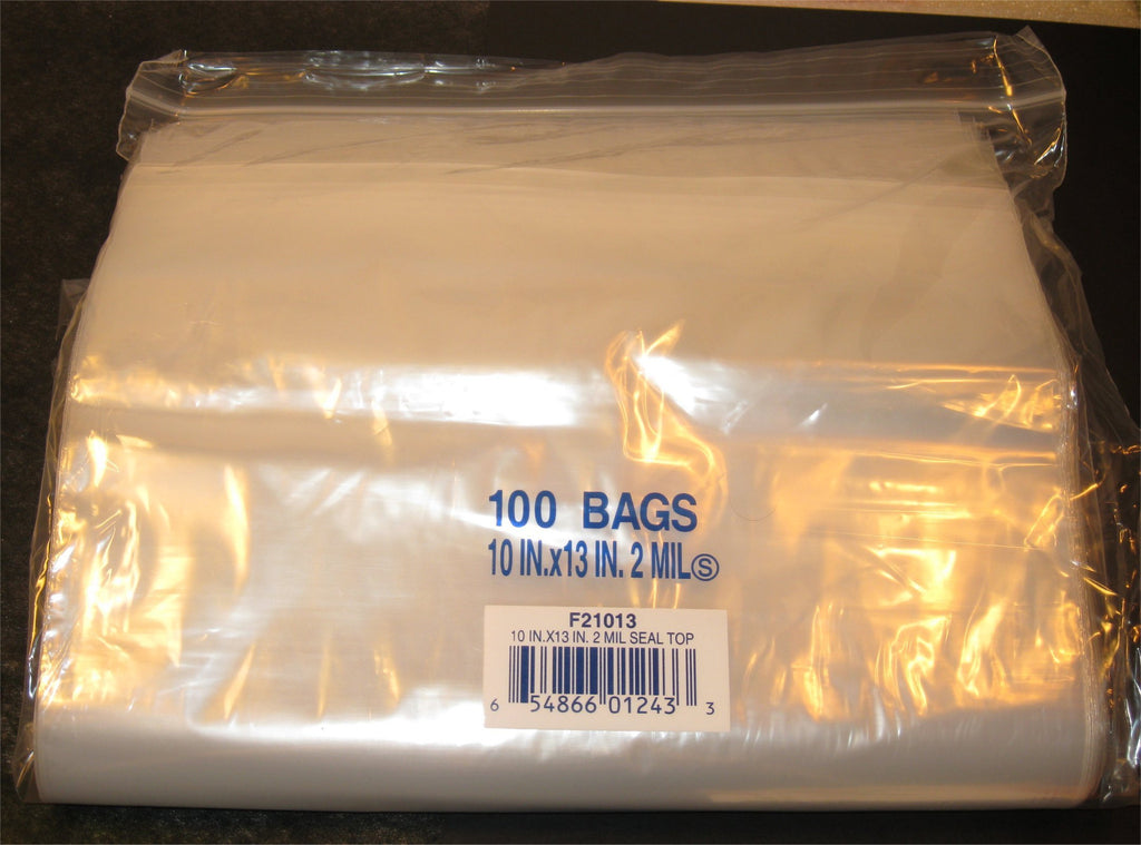 10"X13" 2 Mil Poly Clear Reclosable Ziploc Bags - E&E Trading