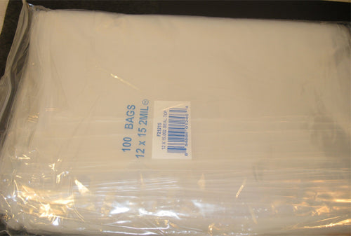 12"X15" 2 Mil Poly Clear Reclosable Ziploc Bags - E&E Trading