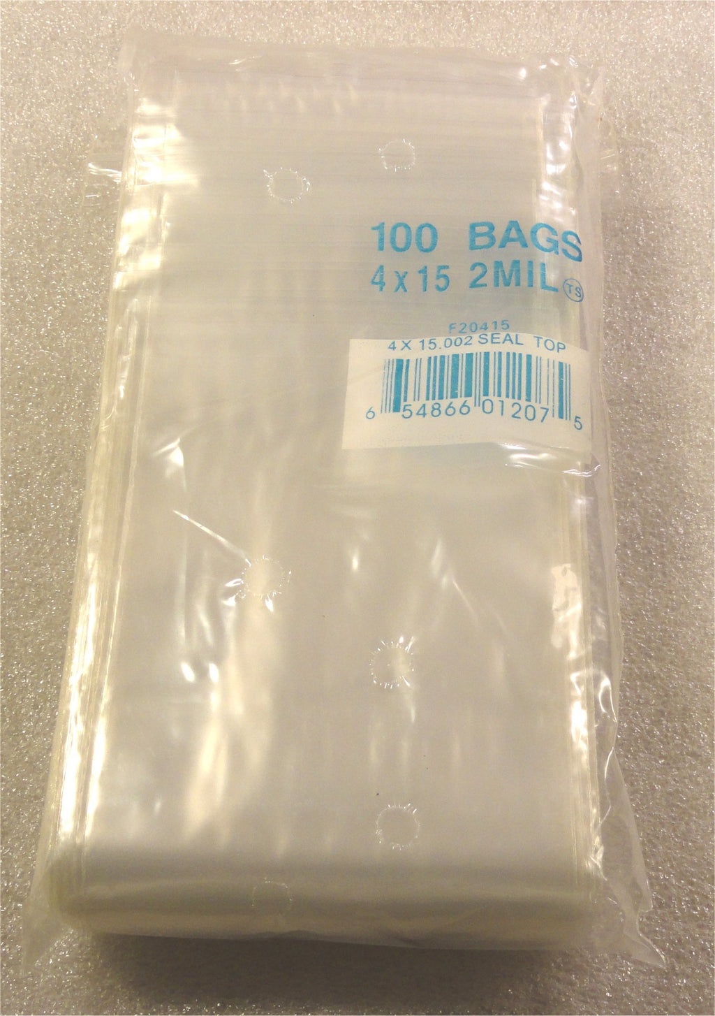 4"X15" 2 Mil Poly Clear Reclosable Ziploc Bags - E&E Trading