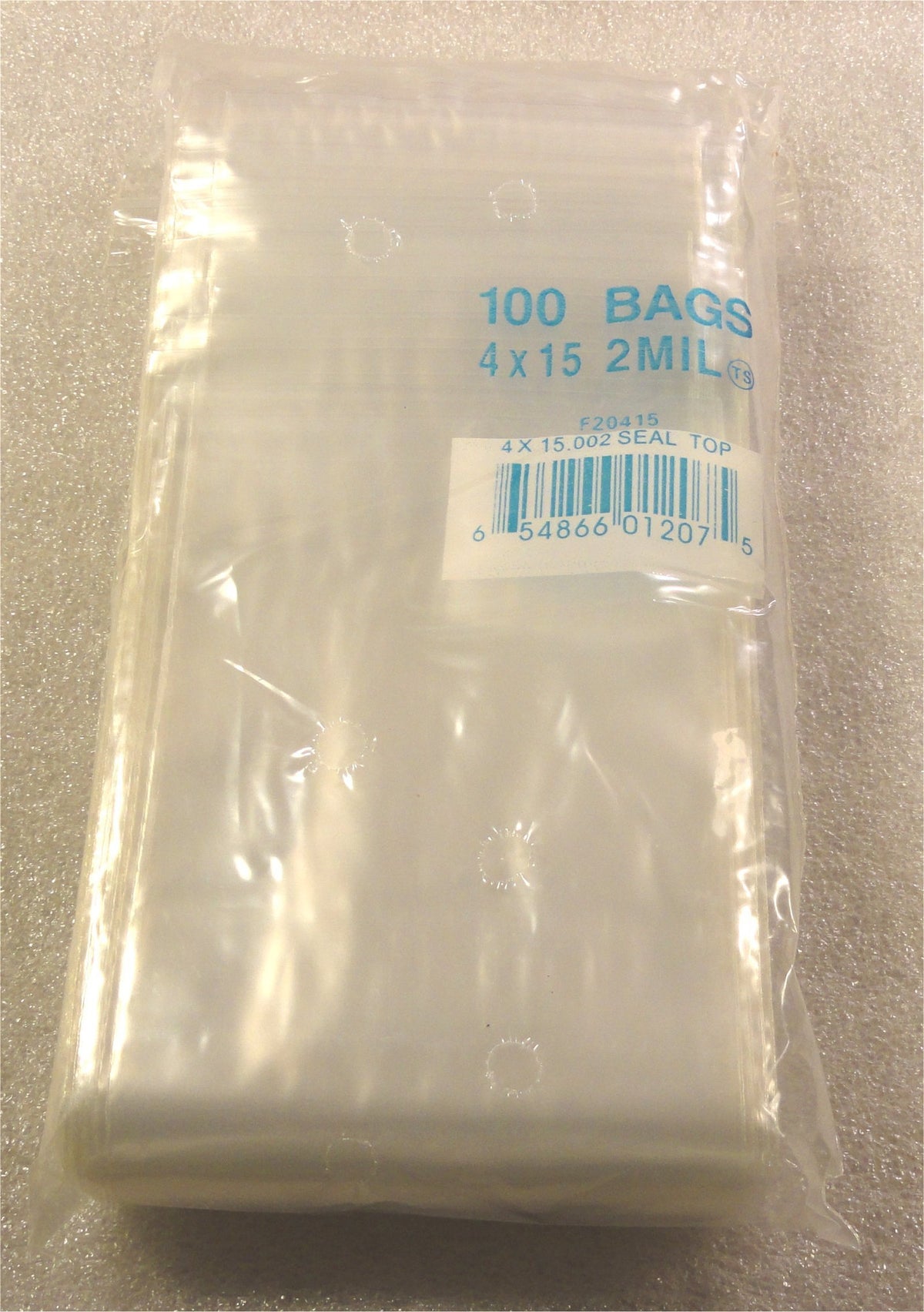 4"X15" 2 Mil Poly Clear Reclosable Ziploc Bags - E&E Trading