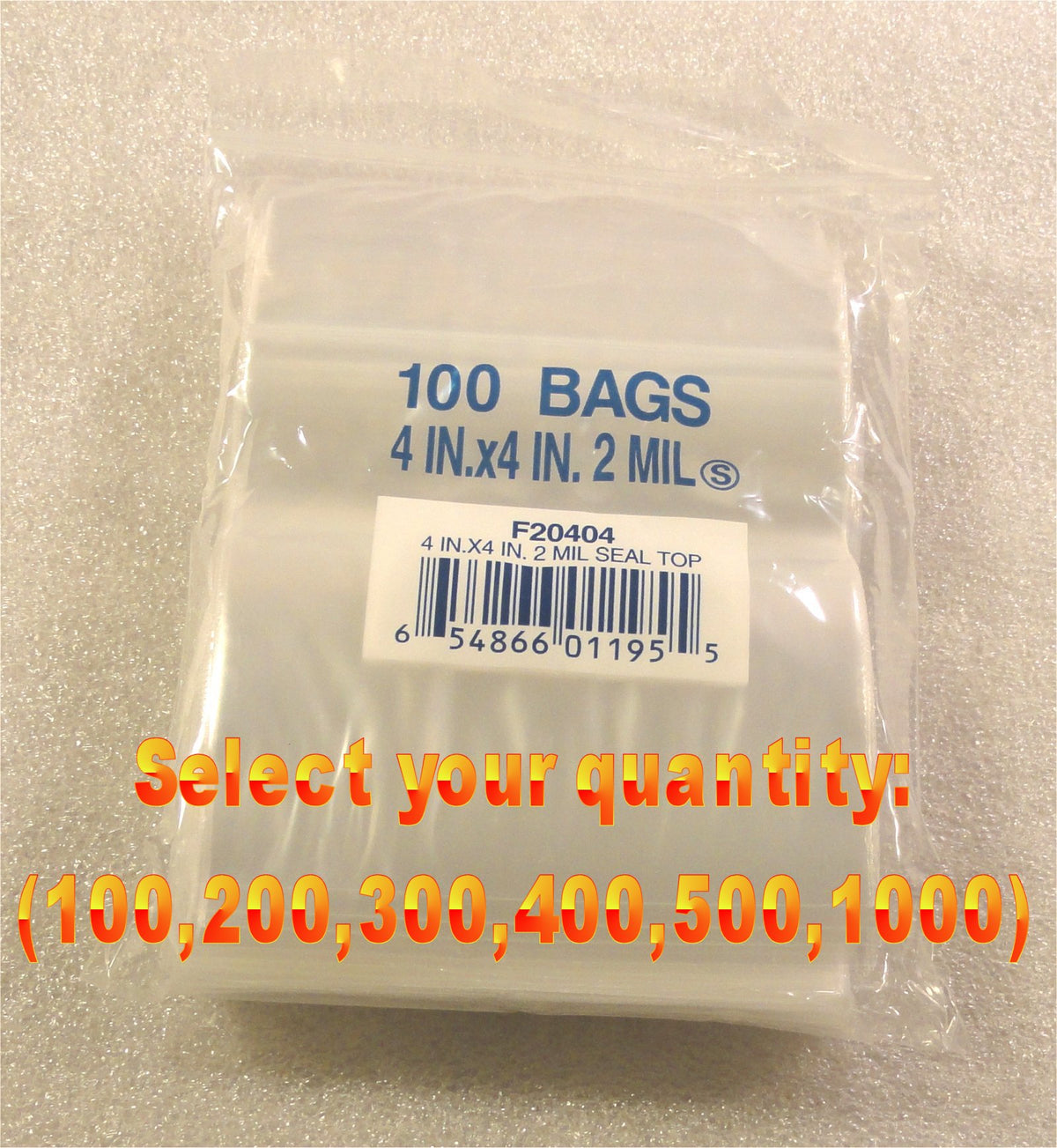 4"X4" 2 Mil Poly Clear Reclosable Ziploc Bags - E&E Trading