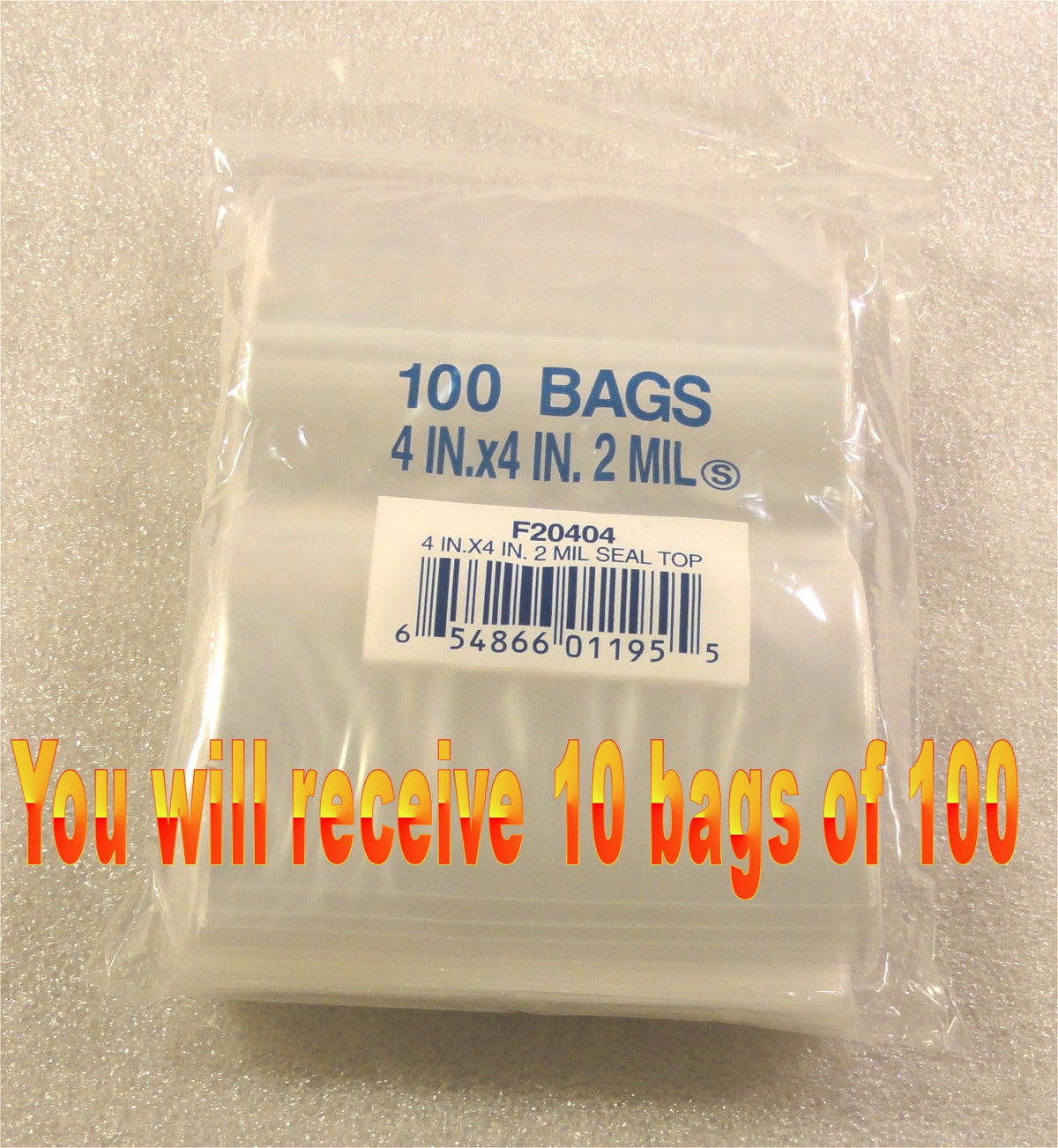 4"X4" 2 Mil Poly Clear Reclosable Ziploc Bags - E&E Trading