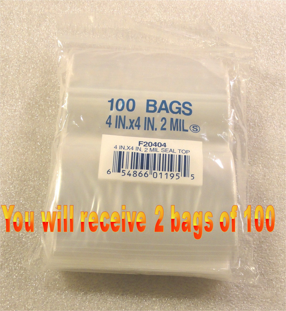 4"X4" 2 Mil Poly Clear Reclosable Ziploc Bags - E&E Trading