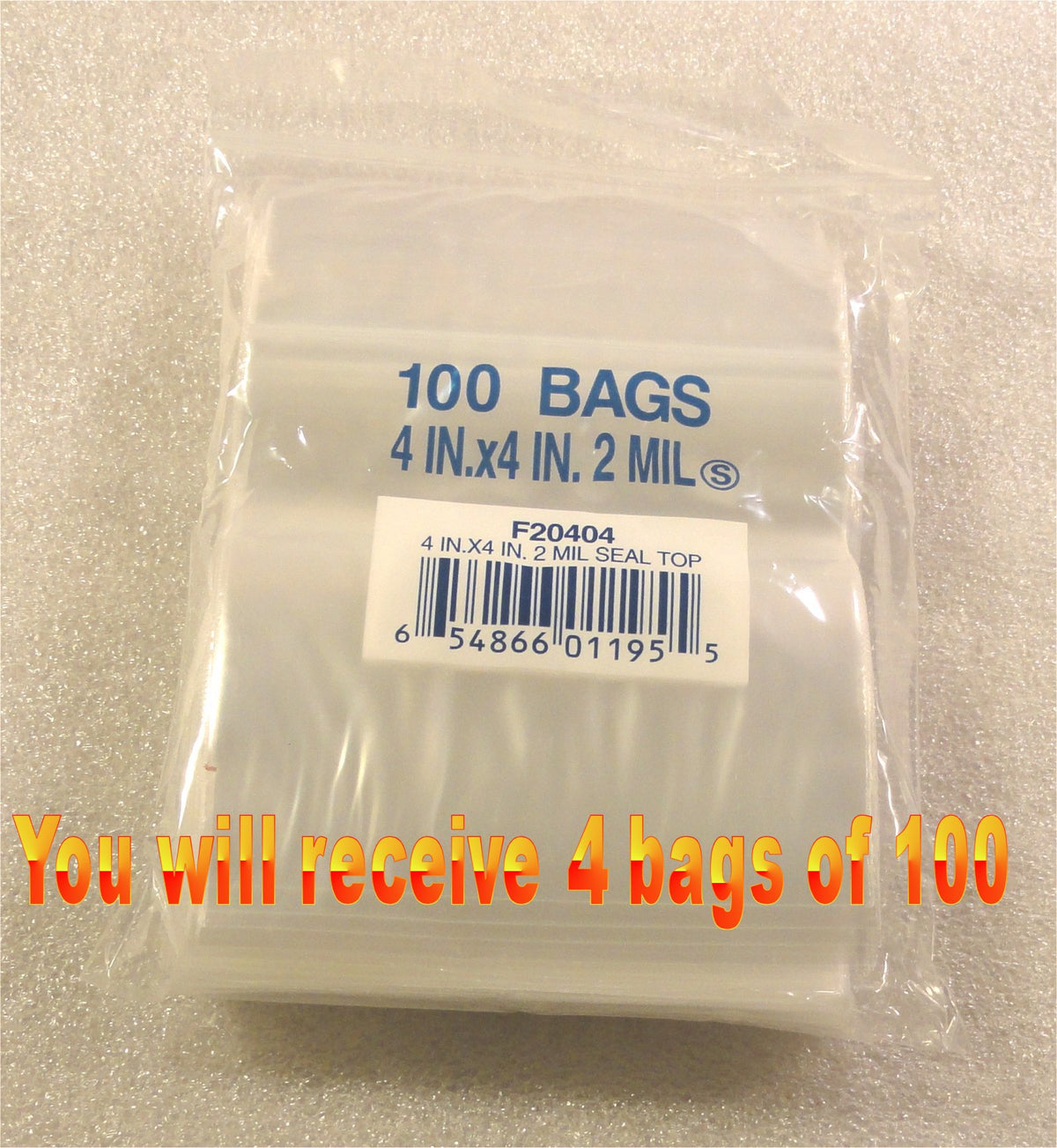 4"X4" 2 Mil Poly Clear Reclosable Ziploc Bags - E&E Trading