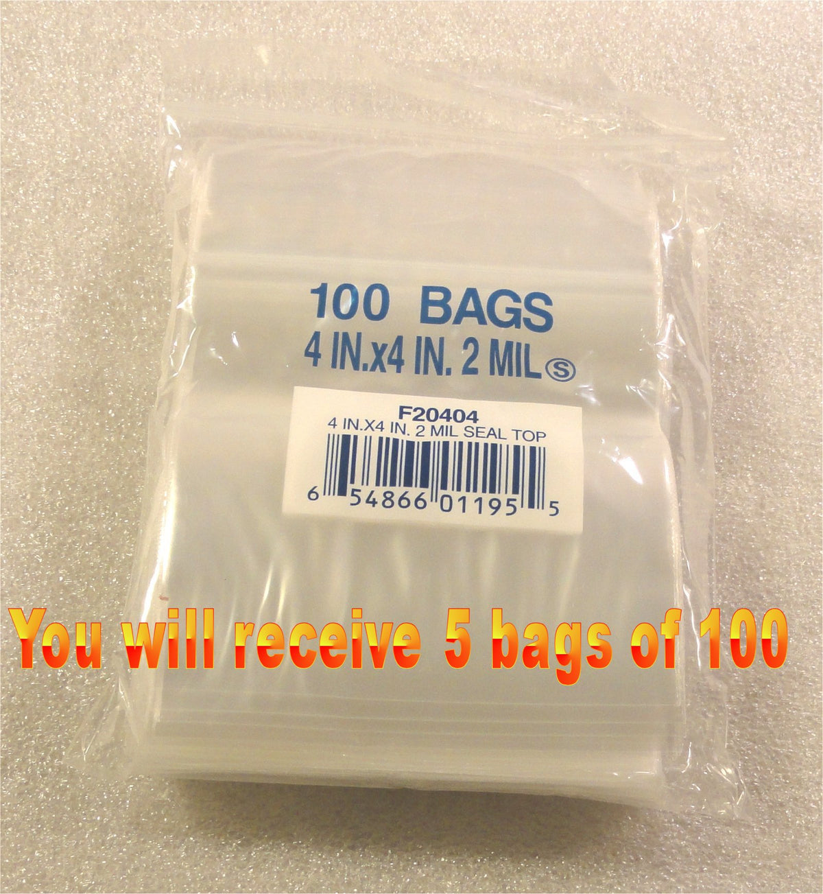 4"X4" 2 Mil Poly Clear Reclosable Ziploc Bags - E&E Trading