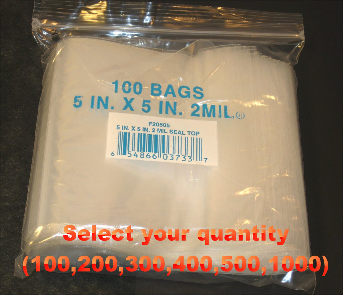 5"X5" 2 Mil Poly Clear Reclosable Ziploc Bags - E&E Trading