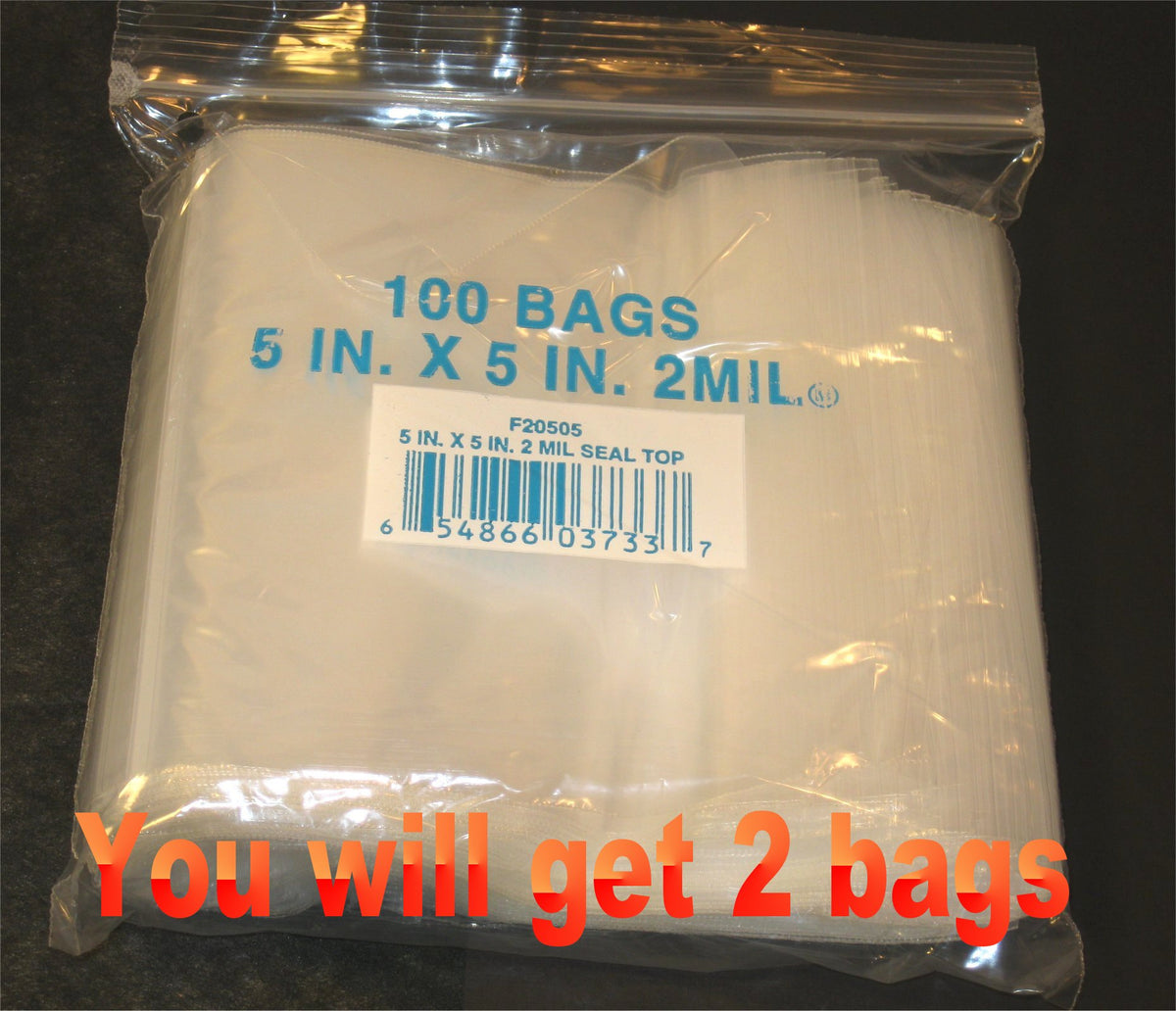 5"X5" 2 Mil Poly Clear Reclosable Ziploc Bags - E&E Trading