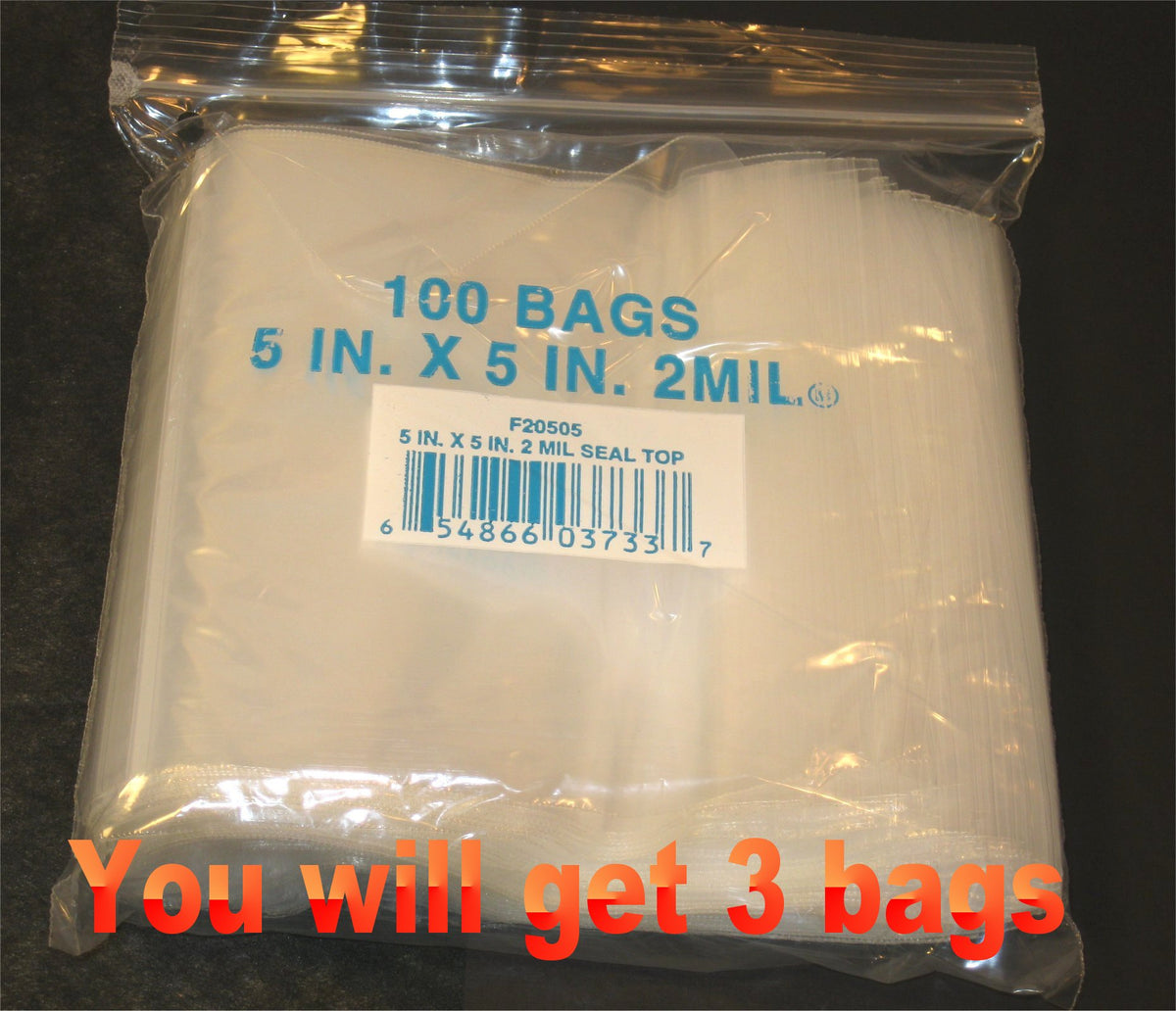 5"X5" 2 Mil Poly Clear Reclosable Ziploc Bags - E&E Trading