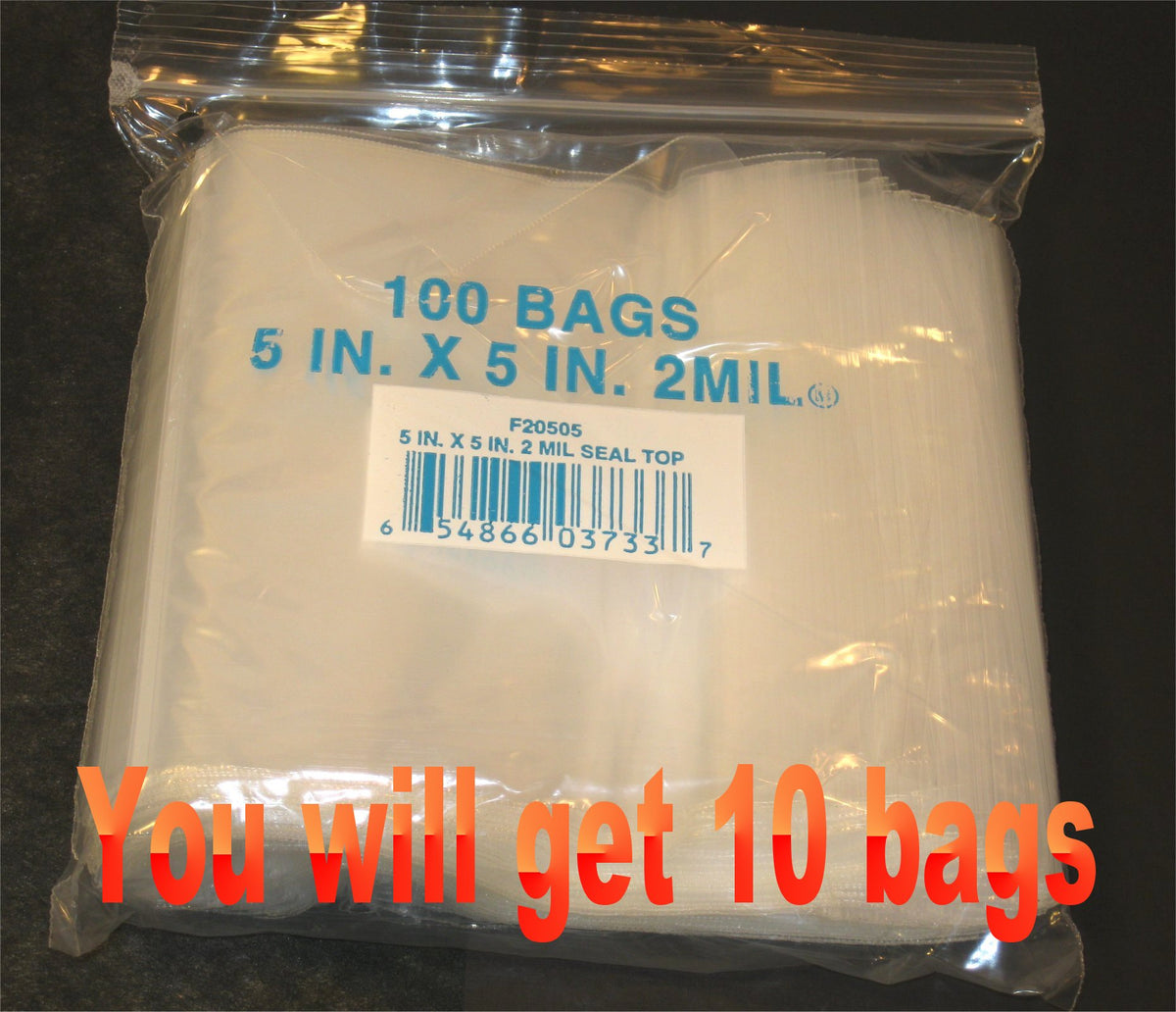 5"X5" 2 Mil Poly Clear Reclosable Ziploc Bags - E&E Trading