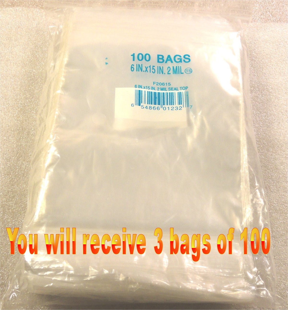6"X15" 2 Mil Poly Clear Reclosable Ziploc Bags - E&E Trading