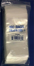 3"X6" 2 Mil Poly Clear Reclosable Ziploc Bags - E&E Trading