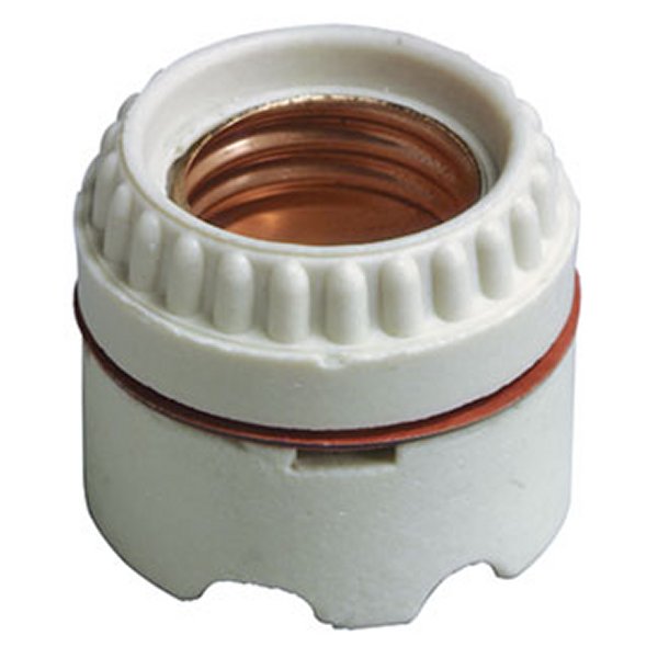 Leviton: 9350 - Unglazed Porcelain Lampholder, Ring-Type, Single Circuit, White - eandetrading.net