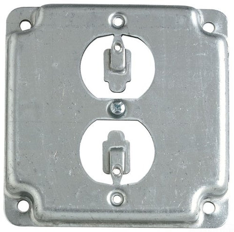 Thomas & Betts RS12 4-Inch Raised Square Outlet Box Surface for Duplex Receptacle Cover - E&E Trading